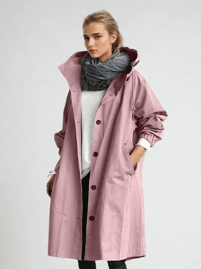Elara – Damski płaszcz przeciwdeszczowy z klasyczną elegancją